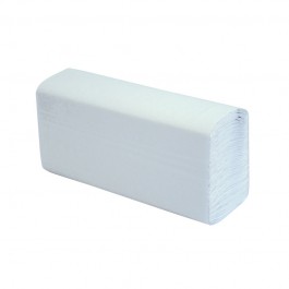 White 1ply Z Fold Paper Hand Towels - 3000 per Case