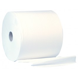 360m 28cm White 2ply 1000 Sheet Wiper Roll - 2 per Case