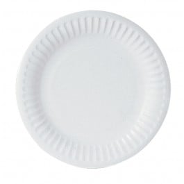 15cm (6") 1 Star Disposable Uncoated Paper Plates - 1000 per Case
