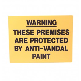 Rigid Anti Vandal Climb Paint Warning Sign