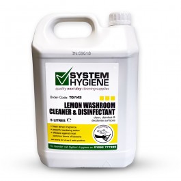 System Hygiene Lemon Washroom Cleaner and Disinfectant 5Ltr