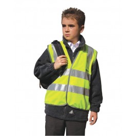 Yellow Hi Visibility Children's Waistcoat - Available in Ages 4 - 12