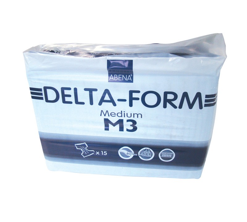 Abena Delta-Form Medium M3 Blue All-In One Pads - Pack of 15