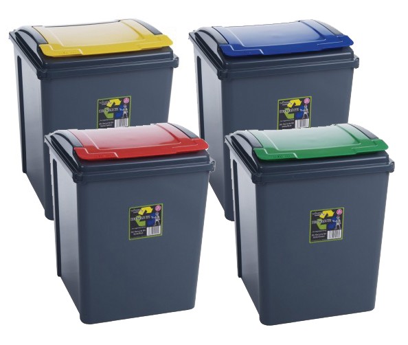 Wham! 50ltr Colour Coded Recycling Bin - Blue