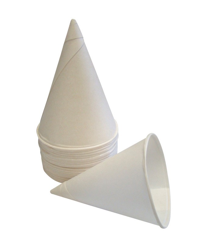 4oz Waxed Paper Cone Cups - Case of 5000