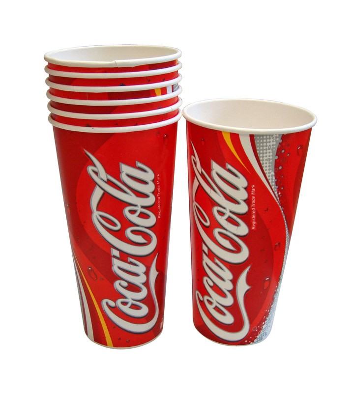 22oz Printed Coca Cola Cold Drink Cups - Case of 1000