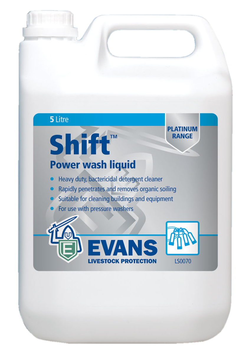 Evans Vanodine Shift Heavy Duty Power Wash Liquid 5ltr
