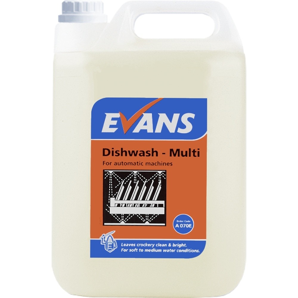 Evans Vanodine Dish Wash Detergent Multi 5ltr