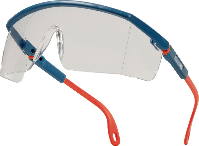 Delta Plus Kilimandjaro Clear AB Blue and Orange Polycarbonate Safety Glasses