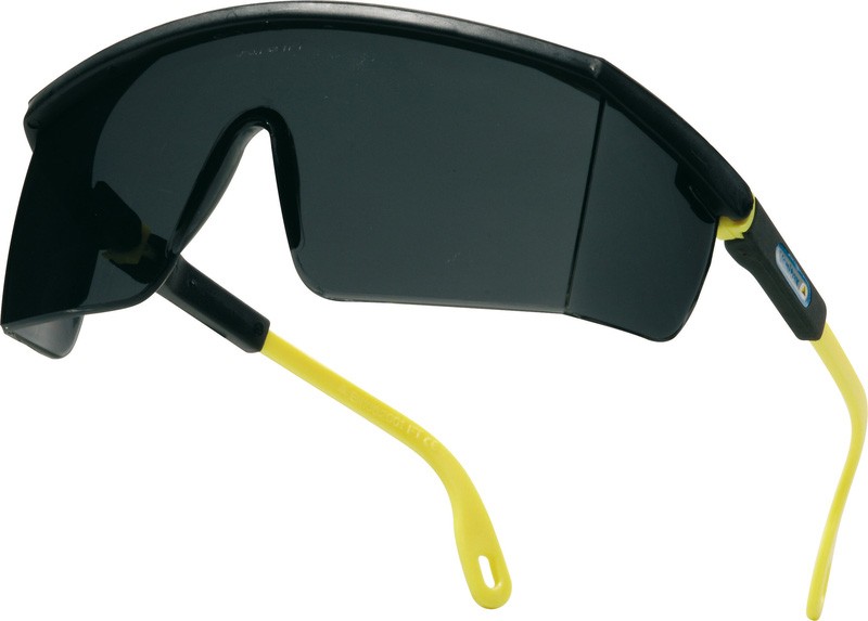 Delta Plus Kilimandjaro Smoke Black and Yellow Polycarbonate Safety Glasses
