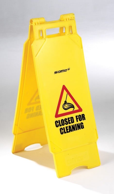 Plastic Folding Closed For Cleaning Sign