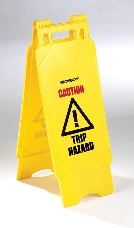 Plastic Folding Caution Trip Hazard Sign