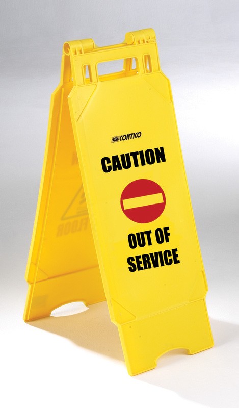 Plastic Folding Out of Service Sign