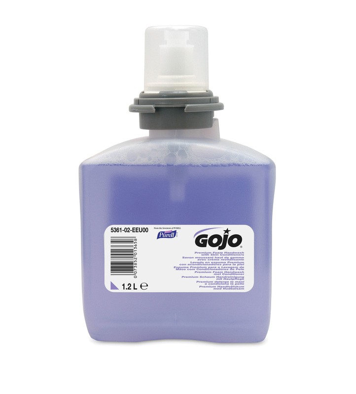 GOJO 5361 TFX Premium Foam Hand Wash with Skin Conditioners 1200ml - 2 Cartridges per Case