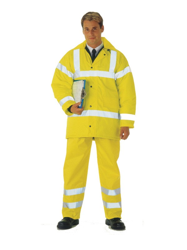 Yellow EN471 Hi-Visibility Waterproof Overtrousers