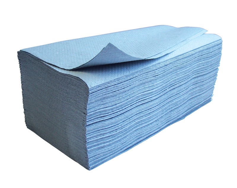 Education 1ply Blue Interleaved Paper Hand Towels - Case of 3360