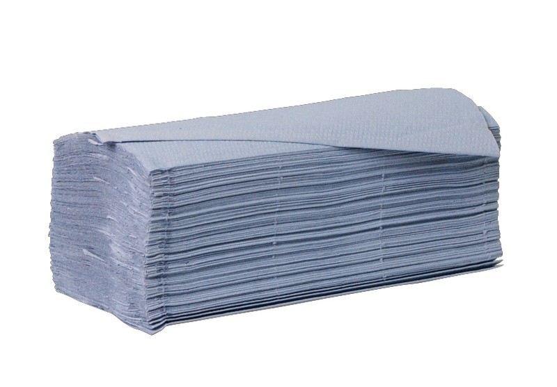 Saver 1ply Blue Interleaved Paper Hand Towels - Case of 4760