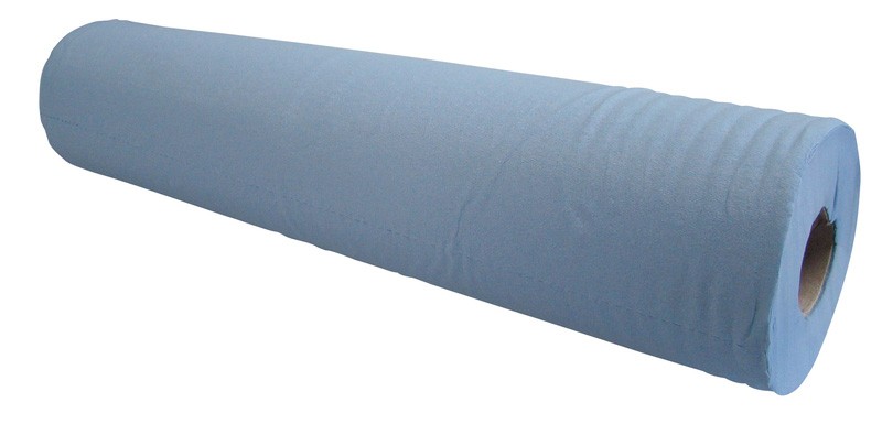 50cm (20") 2Ply 40m (100 sheet) Blue Hygiene Rolls - Case of 12