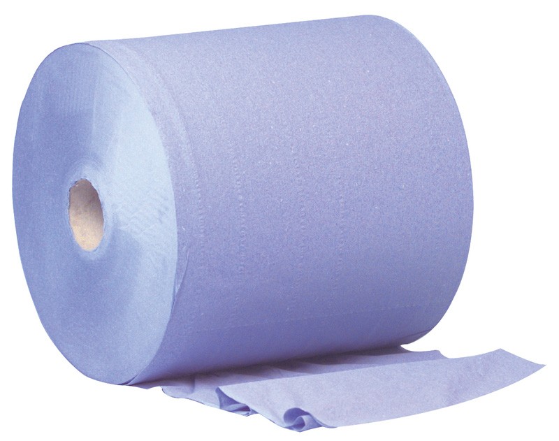 400m 26cm Blue 2ply 1000 Sheet Wiper Roll - 2 per Case