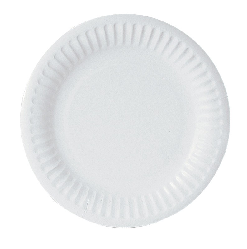 18cm (7") 1 Star Disposable Uncoated Paper Plates - 1000 per Case