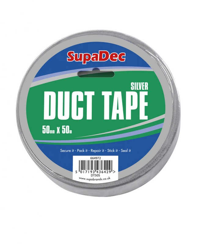 Silver Vinyl Duct Tape 50mm x 50m