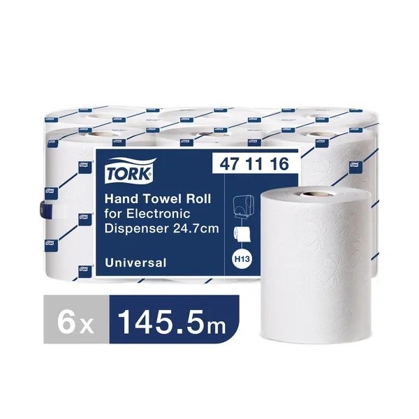 Tork 471116 Hand Towel Roll For Electronic Dispenser 1ply (6 Rolls)