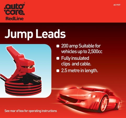 Autocare 2.5m 200amp Jump Leads