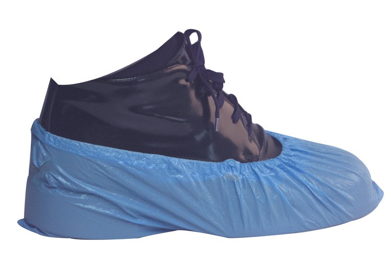 Blue Polythene Disposable Overshoes - 1000 per Case