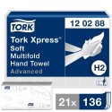 120288 Tork H2 Xpress® Soft Multifold Hand Towel (2856 Towels)