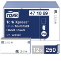 471069 Tork Xpress H2 1Ply Blue Multifold Paper Hand Towels - 3000 per Case