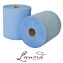 RTB175M 175m 2 Ply Blue Leonardo Roll Towel - 6 Rolls per Case