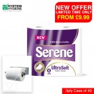 Serene Ultra Quilted 3ply Pure Paper Toilet Rolls Case of 40 special offer 