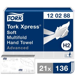 120288 Tork H2 Xpress® Soft Multifold Hand Towel