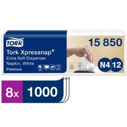 15850 Tork Xpressnap Extra Soft Dispenser Napkin White Premium 15 850