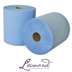 RTB200 200m 1 Ply Blue Leonardo Roll Towel - 6 Rolls per Case