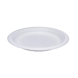 7" Bagasse Paper Plate - Compostable 