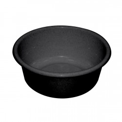 Black Round Plastic Washing Up Bowl 