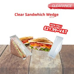 CAT170 Clear Sandwich Wedge 1000 per case Clearance