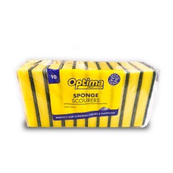 Optima Pro Clean Sponge Scourers Pack of 10 System Hygiene 