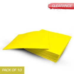 Yellow Quarter Needlefelt Wiping Cloths - Pack of 10