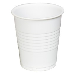 7oz Squat White Plastic Vending Cups - Case of 2000