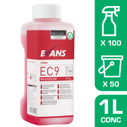 Evans EC9 Red Zone - Highly Concentrated Washroom Cleaner and Descaler