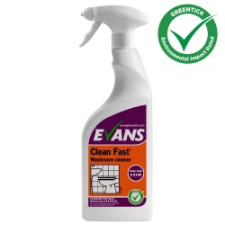 Evans Vanodine Clean Fast Heavy Duty Washroom Cleaner 750ml RTU Trigger Spray 