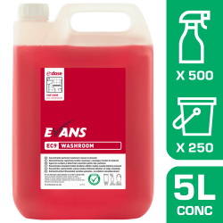 Evans Vanodine EC9 Red Zone Concentrated Washroom Cleaner Bulk Refill 5ltr
