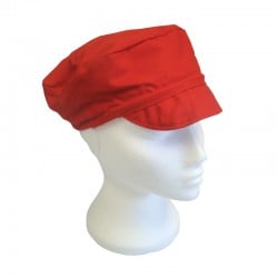 Mens Peaked Polycotton Cap with Snood