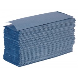 Blue 1 Ply Z Fold Paper Hand Towels - 2856 per Case
