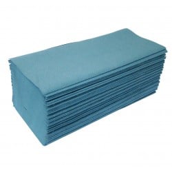 X-Large Blue Heavyweight Interleaved Paper Hand Towels
