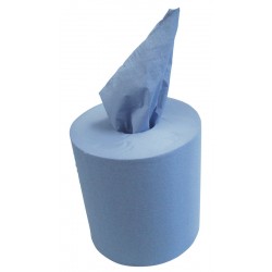 300m 19.5cm 1ply Blue Centre Pull Rolls - Case of 6