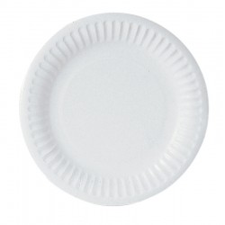 18cm (7") 1 Star Disposable Uncoated Paper Plates - 1000 per Case
