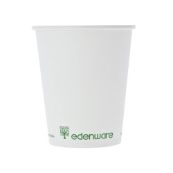 PLA Compostable Single Wall Espresso Cups 4oz White - System Hygiene